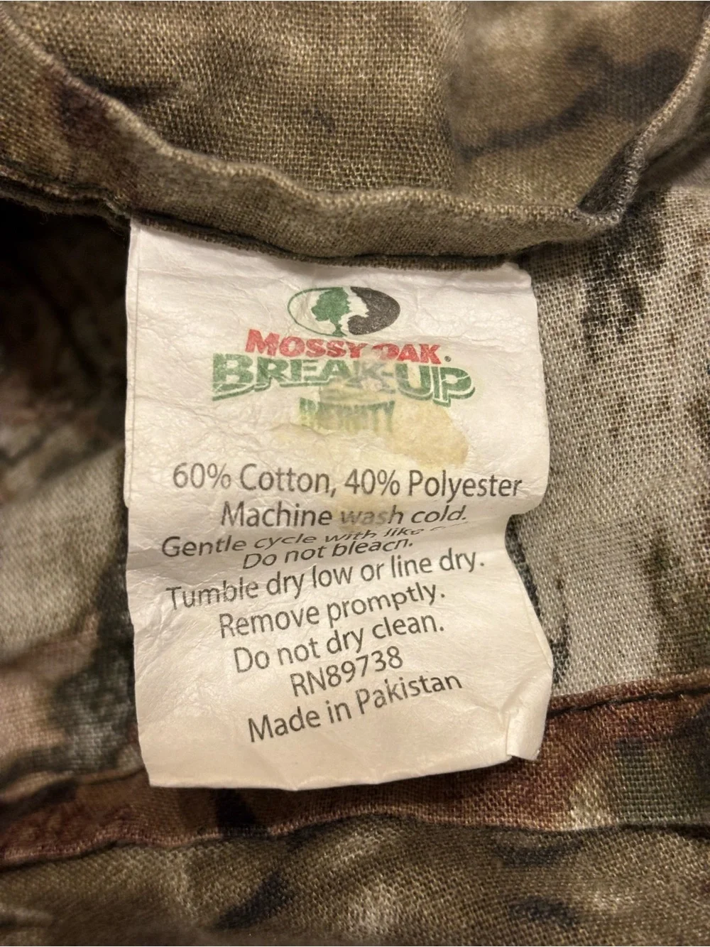 Mossy Oak Break Up Infinity Camo Pillow Case Standard Trees Leaves Brown Green